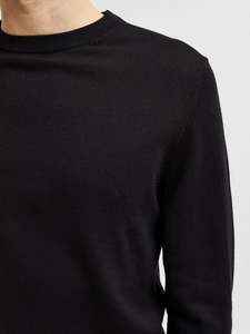 SELECTED HOMME PULLOVER MERINOWOLLE TOWER black