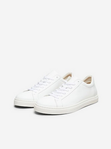 SELECTED HOMME EVAN LEATHER TRAINER white
