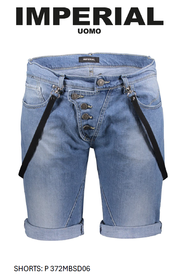 IMPERIAL BAUMWOLLE-STRETCH SHORT BARK P 372MBSD06 1670 – BLU DENIM