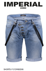 IMPERIAL BAUMWOLLE-STRETCH SHORT BARK P 372MBSD06 1670 – BLU DENIM