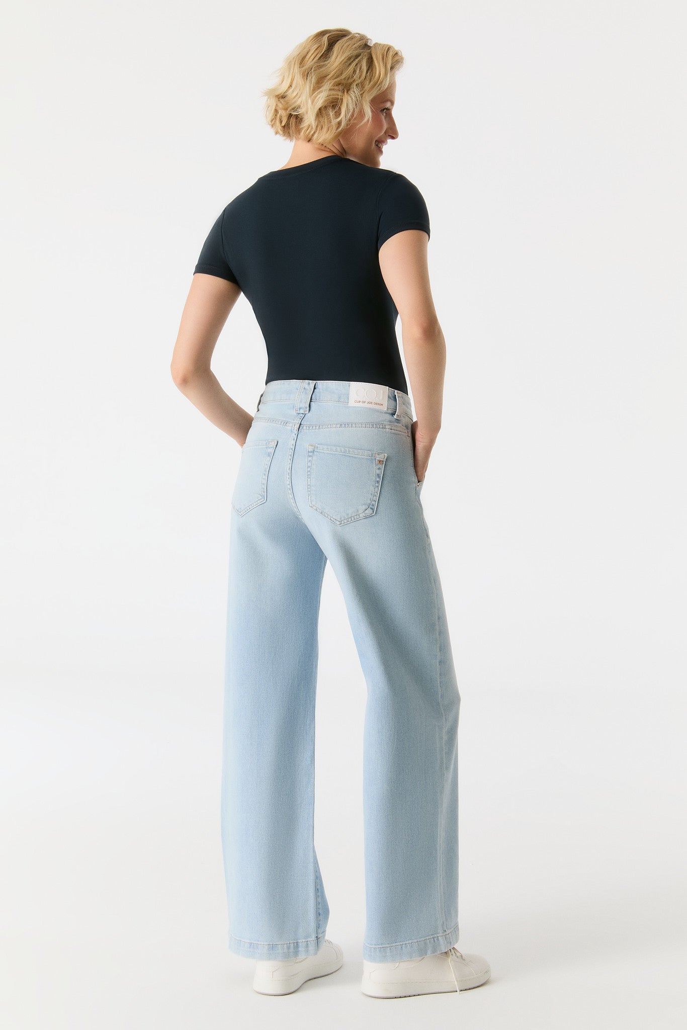 C.O.J LULU WIDE LEG JEANS AQUA BLUE