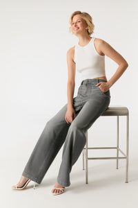 C.O.J LULU WIDE LEG JEANS grey vintage