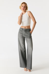 C.O.J LULU WIDE LEG JEANS grey vintage