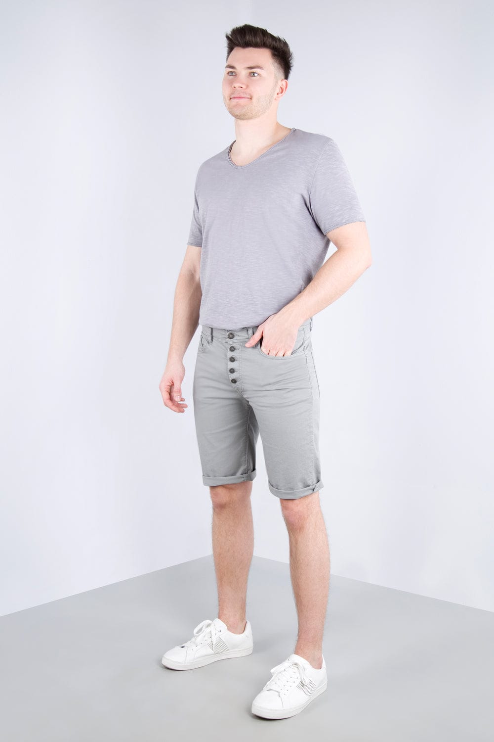 IMPERIAL BAUMWOLLE-STRETCH SHORT ERGO grau