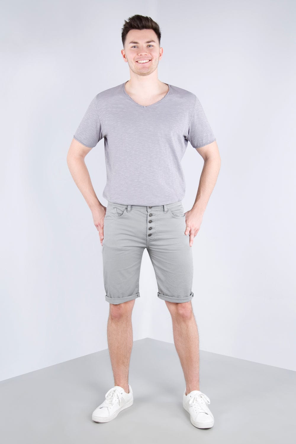 IMPERIAL BAUMWOLLE-STRETCH SHORT ERGO grau