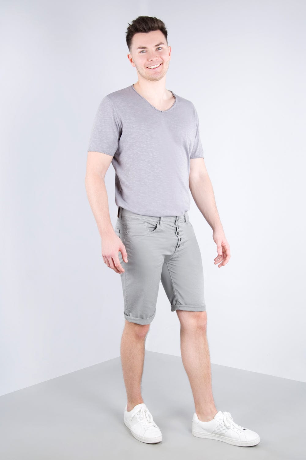 IMPERIAL BAUMWOLLE-STRETCH SHORT ERGO grau