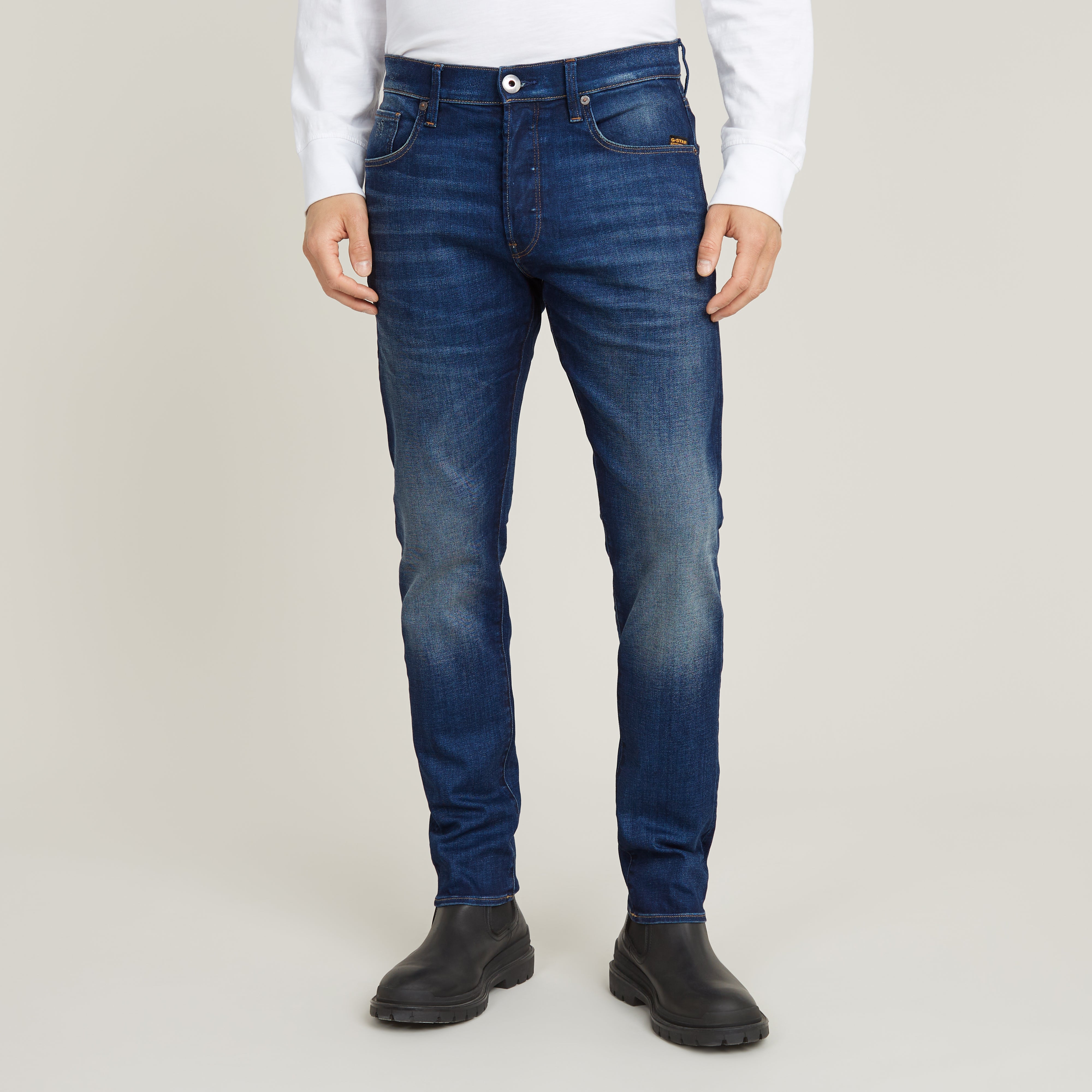 G-STAR 3301 SLIM WORKER BLUE FADED