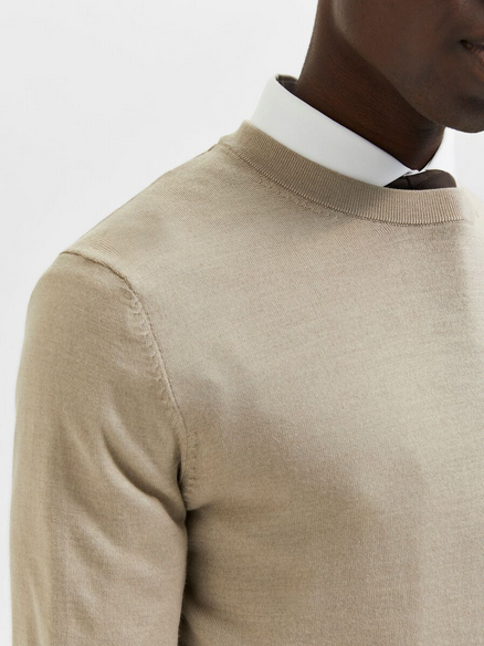 SELECTED HOMME PULLOVER MERINOWOLLE TOWER Pure Cashmere