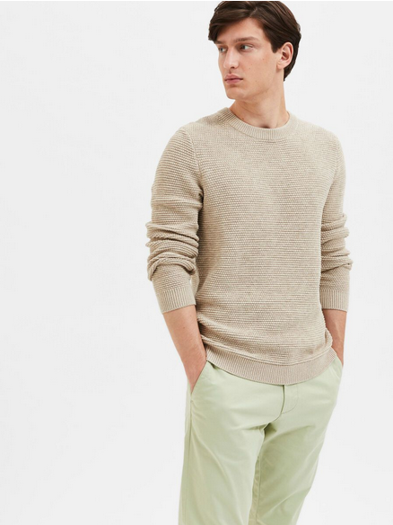SELECTED HOMME PULLOVER VINCE pure cashmere / Angora twis