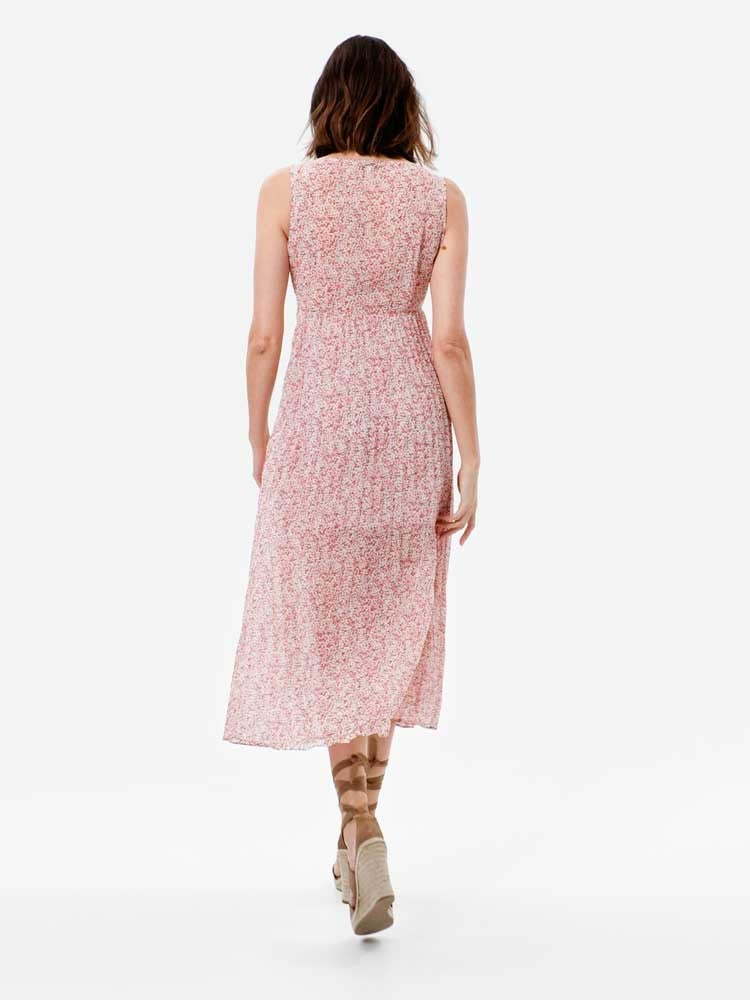 Herrlicher Ania Chiffonkleid mit Blumenmuster deep pink