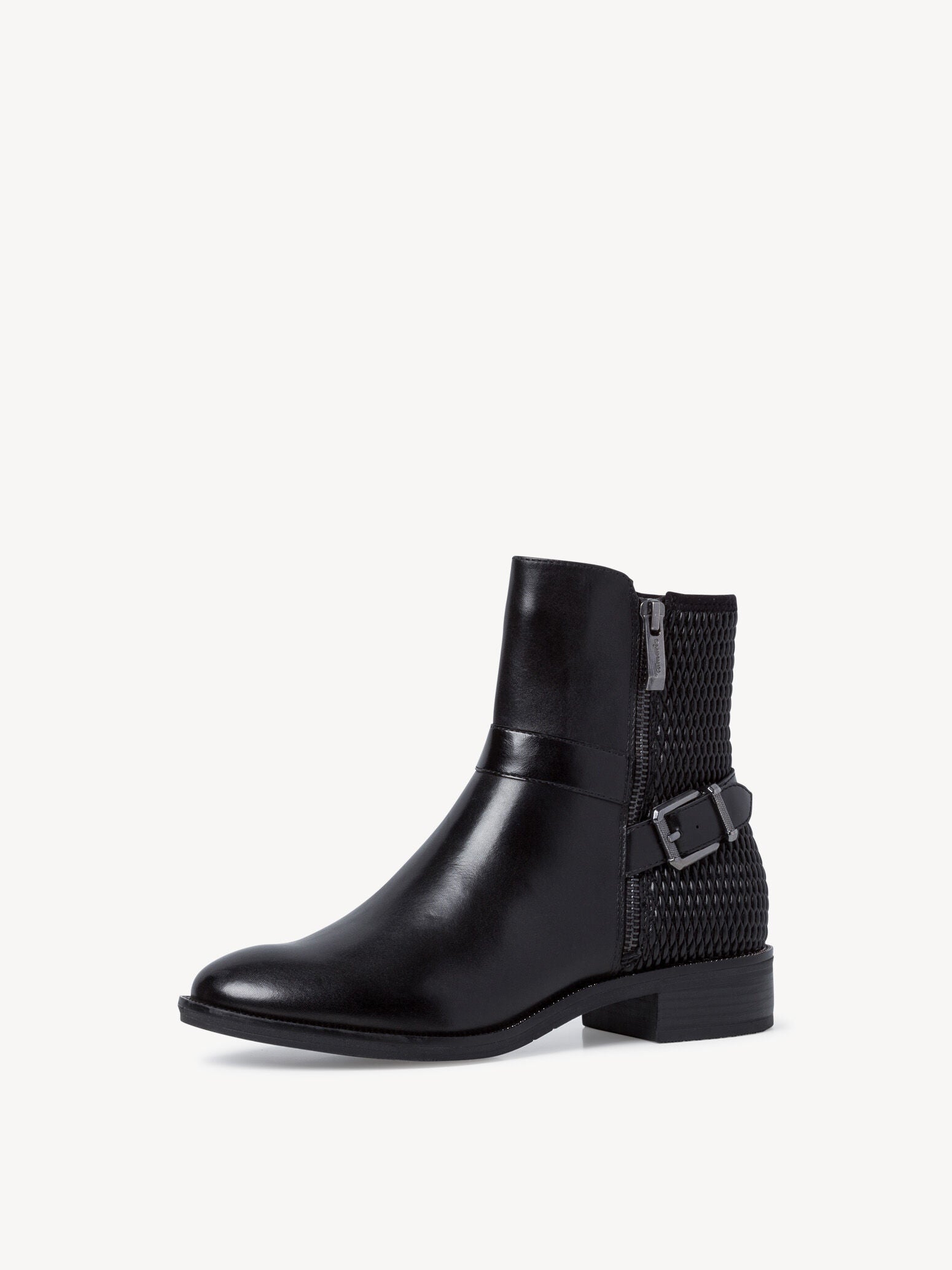 Tamaris Leder stiefelette schwarz