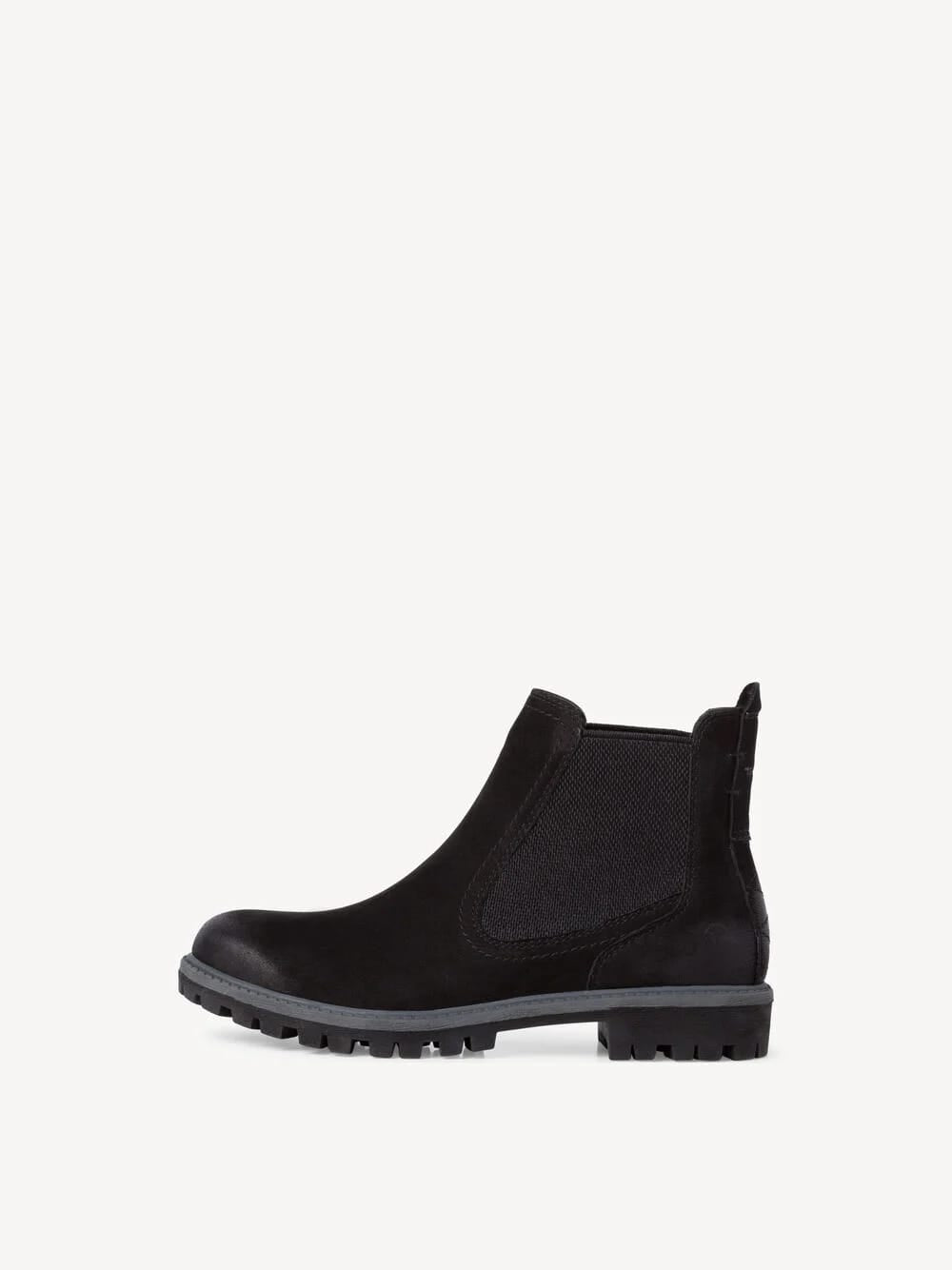 Tamaris Leder Chelsea Boot - schwarz